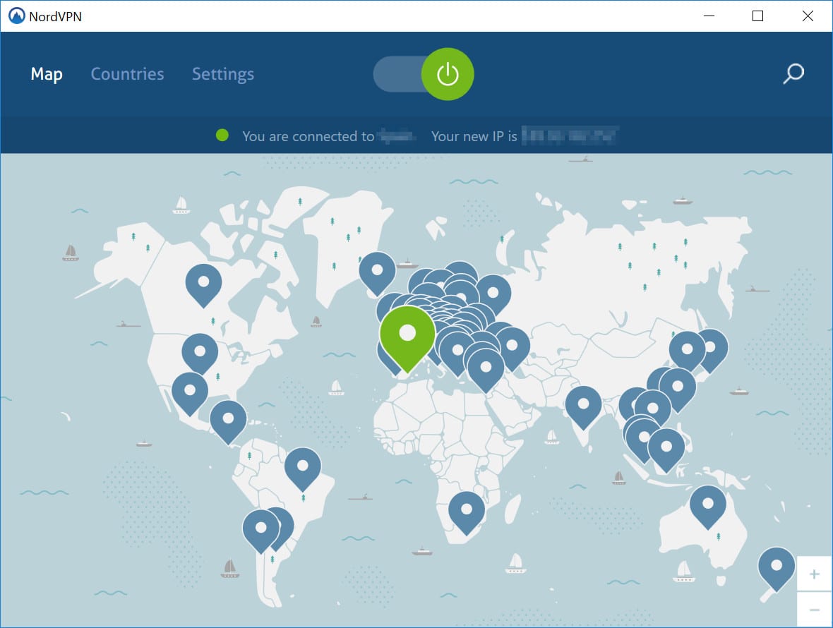 NordVPN world map